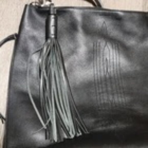 ALL SAINTS "Cooper Lea" leather backpack with tassel - Picture 4 of 7